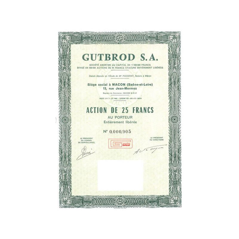Gutbrod S.A. (Act 25 F)