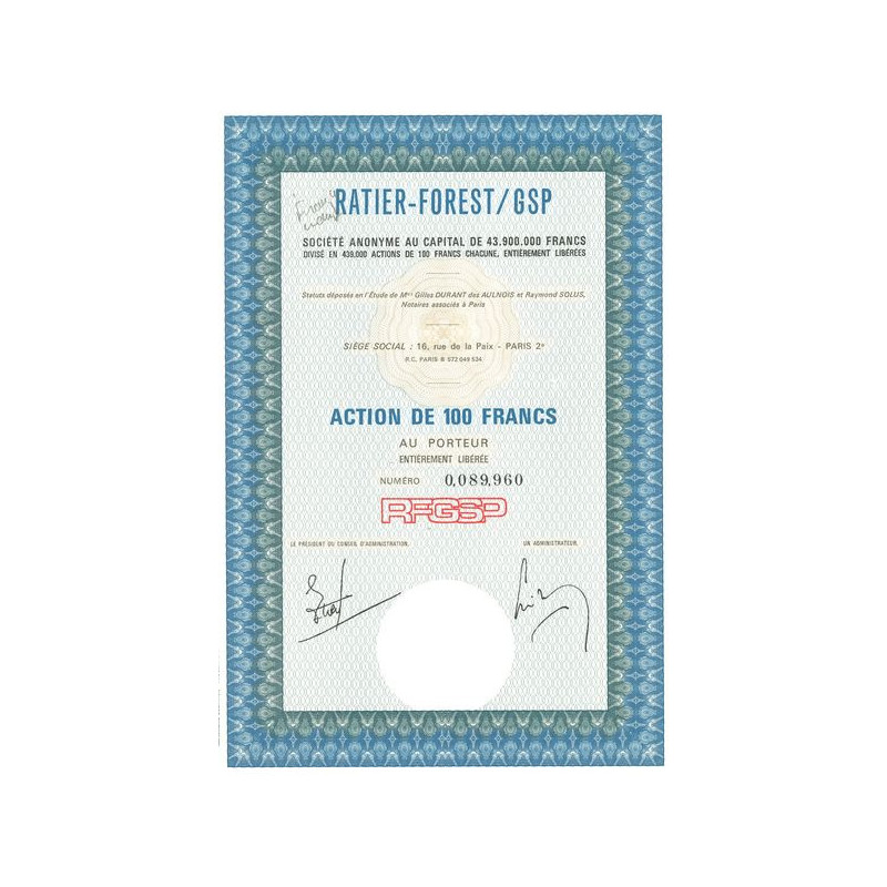Ratier-Forest / GSP (Act 100 F)