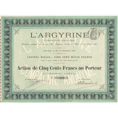 L'Argyrine (Act 500 F)