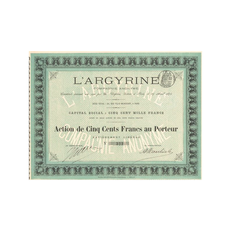 L'Argyrine (Act 500 F)