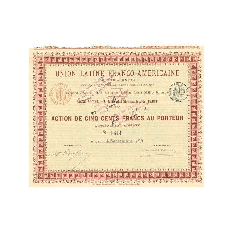 Union Latine Franco-Américaine (Act 500 F)