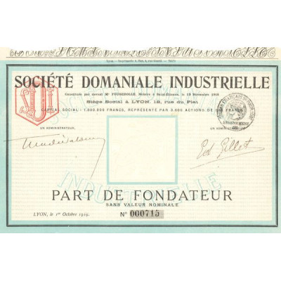 Sté Domaniale Industrielle (PF)