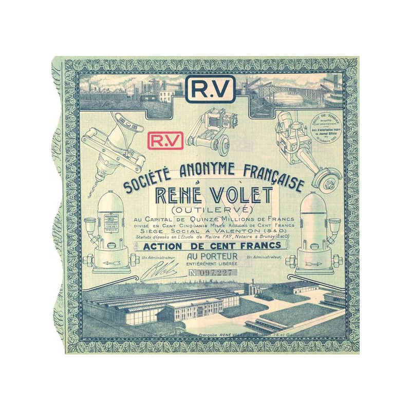S.A. Française René Volet (Outilervé) (Act 100 F)