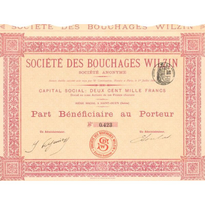 Sté des Bouchages Wilzin (PB)