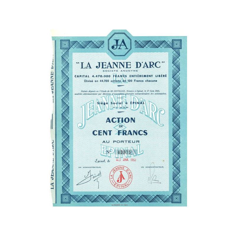 "La Jeanne d'Arc" (Act 100 F)