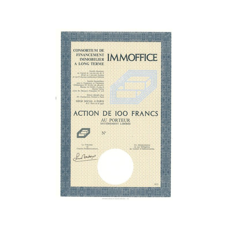 Immoffice - Consortium de Financement Immobilier à Long Terme (Act 100 F) (Blanquette)