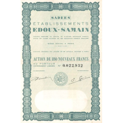 Sadees - Ets Edoux-Samain (Act 180 NF)