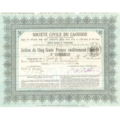 Sté Civile du Caousou (Act 500 F)