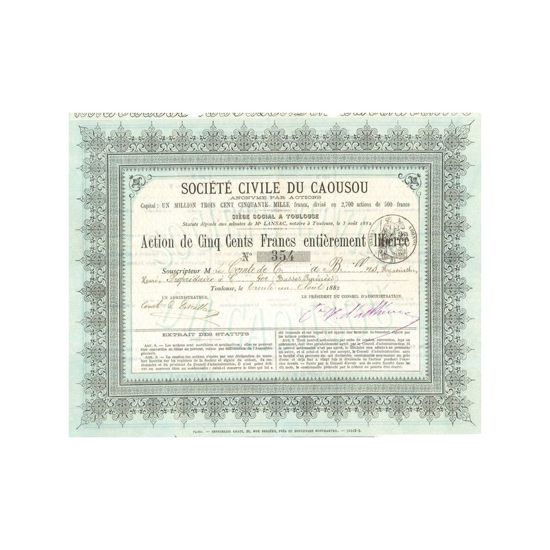 Sté Civile du Caousou (Act 500 F)