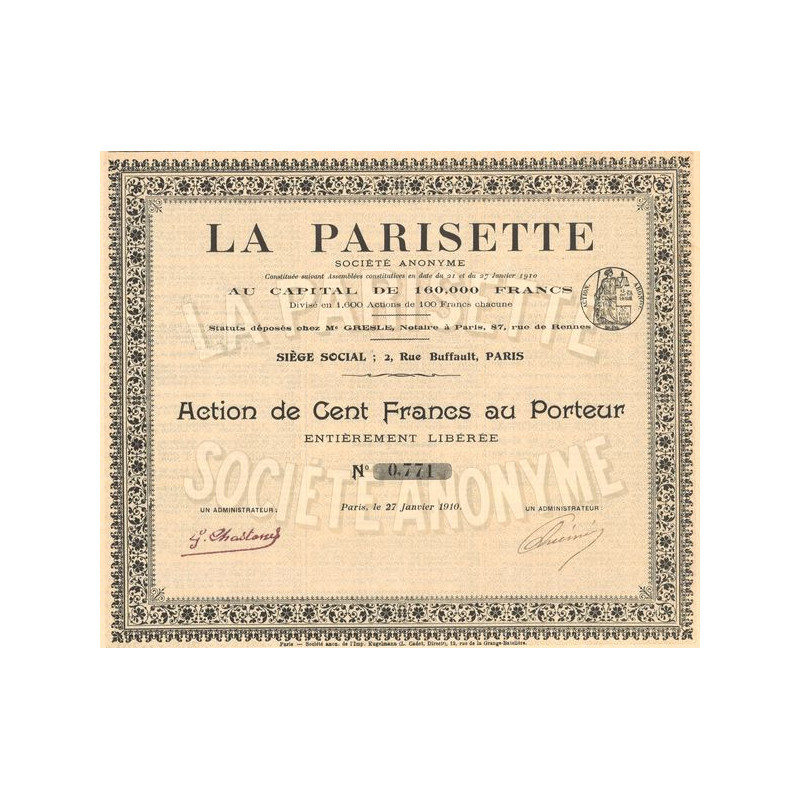 La Parisette (Act 100 F)