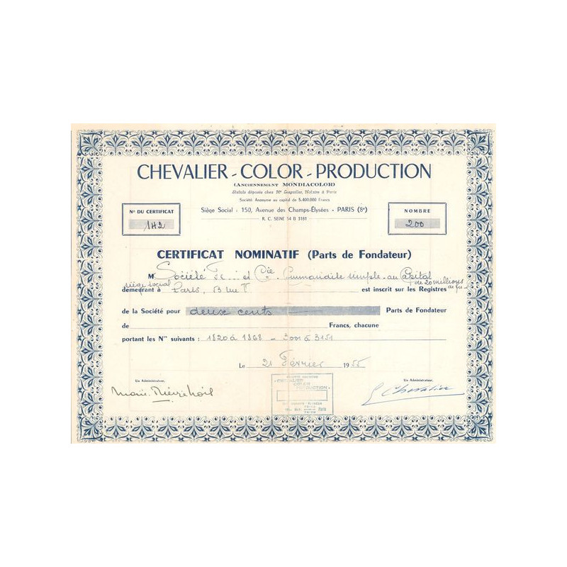 Chevalier-Color-Production (Anciennement Mondiacolor) (Certif Nomin PF)