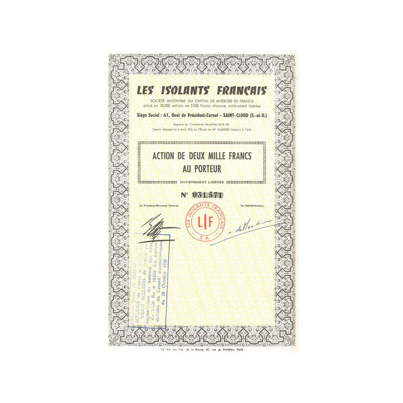 Les Isolants Français (Act 10000 F)