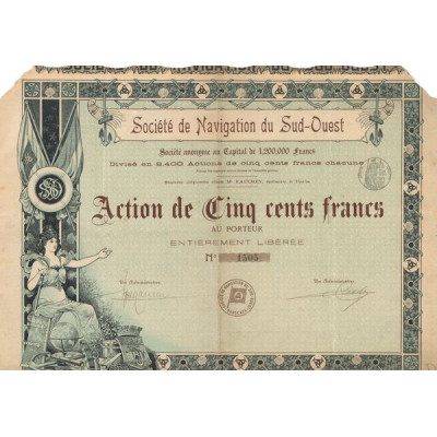 Sté de Navigation du Sud-Ouest (Act 500 F)