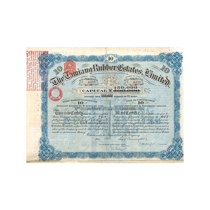 The Tamiang Rubber Estates Ltd (Titre 10 Act 1£)