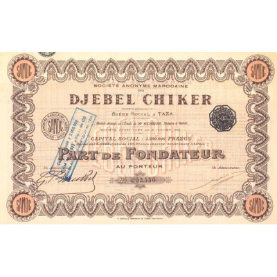 S.A. Marocaine du Djebel Chiker (PF)