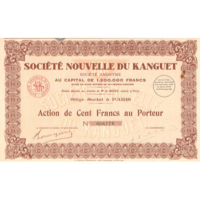 Sté Nouvelle du Kanguet (Act 100 F)