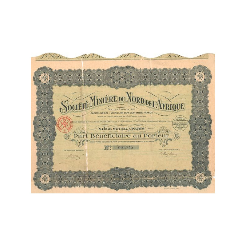Sté Minière du Nord de l'Afrique (PB)