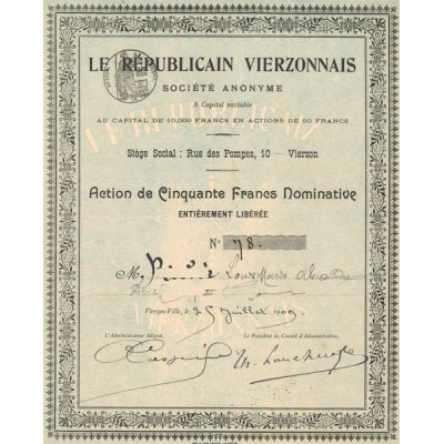 Le Républicain Vierzonnais (Act 50 F Nomin)