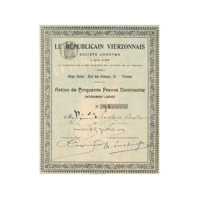 Le Républicain Vierzonnais (Act 50 F Nomin)