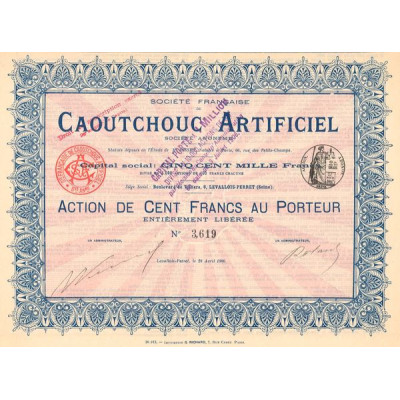 Sté Française du Caoutchouc Artificiel (Act 100 F)