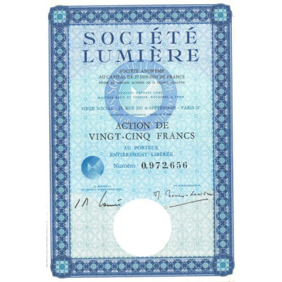 Sté Lumière (Act 25 F)