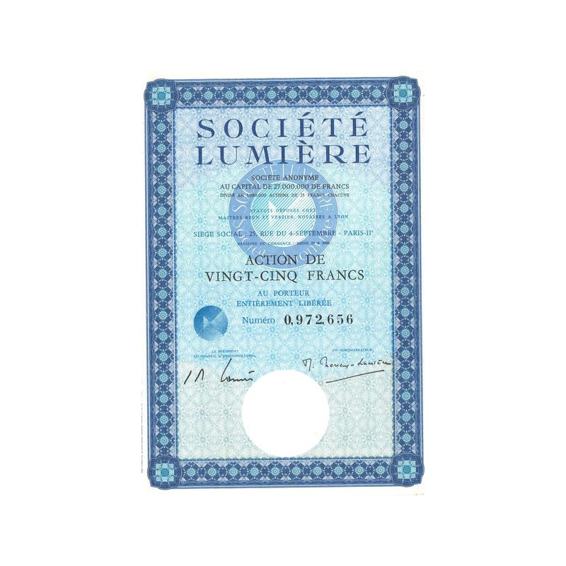 Sté Lumière (Act 25 F)