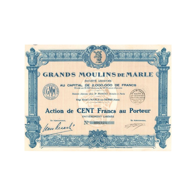 Grands Moulins de Marle (Act 100 F)