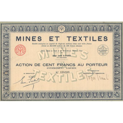 Mines et Textiles (Act 100 F)