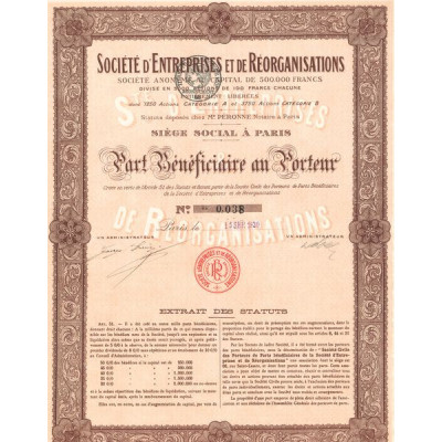 Sté d'Entreprises et de Réorganisations (PB)