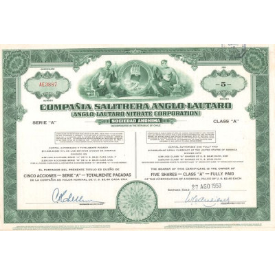 Cia Salitrera Anglo-Lautaro (Anglo-Lautaro Nitrate Corporation) (Titre 05 Act $ 2.40)