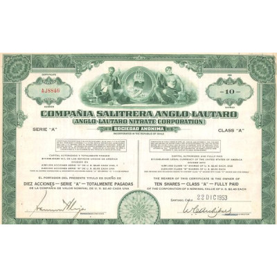Cia Salitrera Anglo-Lautaro (Anglo-Lautaro Nitrate Corporation) (Titre 10 Act $ 2.40)