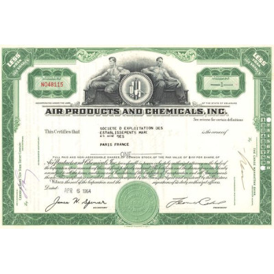 Air Products and Chemicals Inc (Certif Nomin Titre 01 Act 100$)