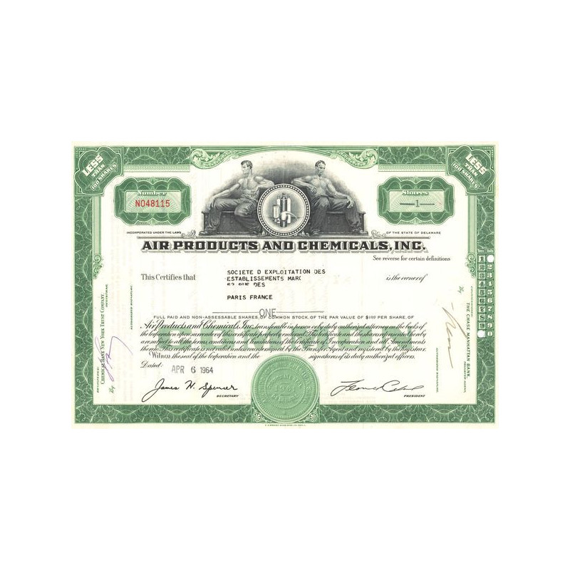 Air Products and Chemicals Inc (Certif Nomin Titre 01 Act 100$)