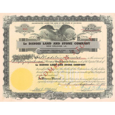 Le Danois Land and Stone Cy (Certif Nomin) Common Stock)