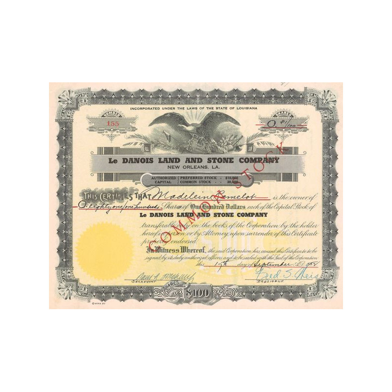 Le Danois Land and Stone Cy (Certif Nomin) Common Stock)