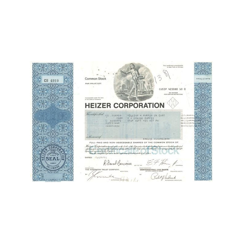 Heizer Corp (Titre 100 Act .01$)