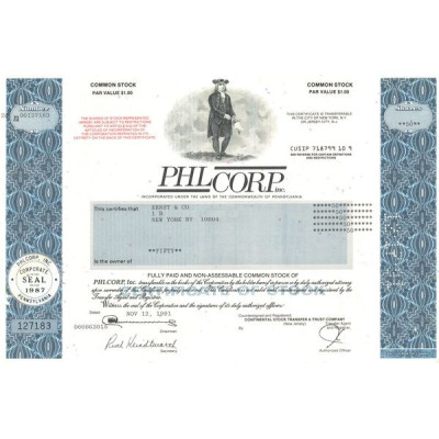 PHLcorp Inc (Titre 50 Act 1$)