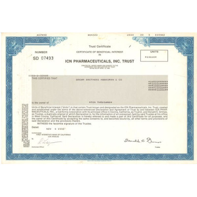 ICN Pharmaceuticals. Inc. Trust (Certif Nomin)