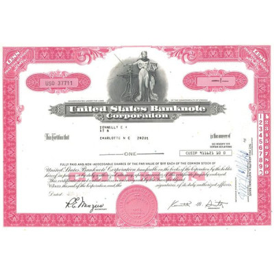 United States Banknote Corp (Titre 01 Act 1$)