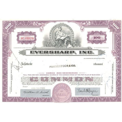 Eversharp Inc (Titre 100 Act 1$)