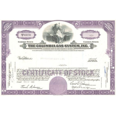 The Columbia Gas System Inc (Titre 20 Act)