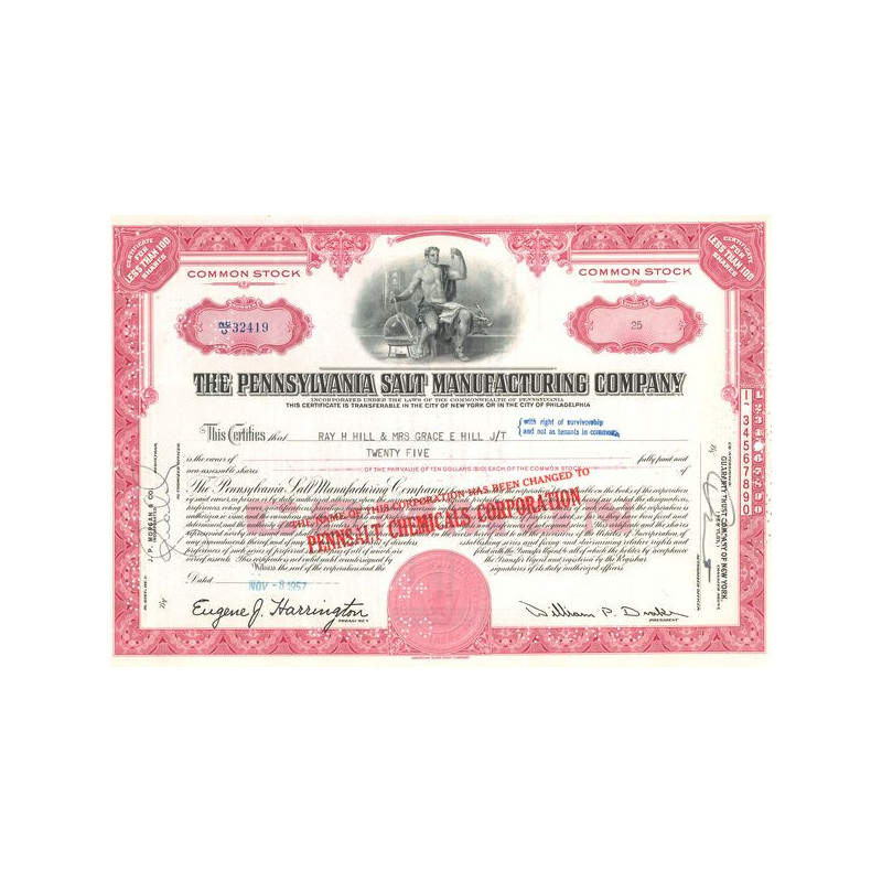 The Pennsylvania Salt Manufacturing Cy (Titre 25 Act 10$)