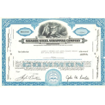 Signode Steel Strapping Cy (Titre 10 Act 1$)