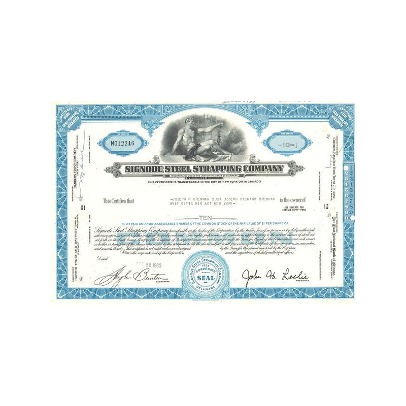 Signode Steel Strapping Cy (Titre 10 Act 1$)