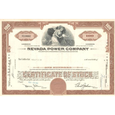 Nevada Power Cy (Marron) (Titre 100 Act 1$)