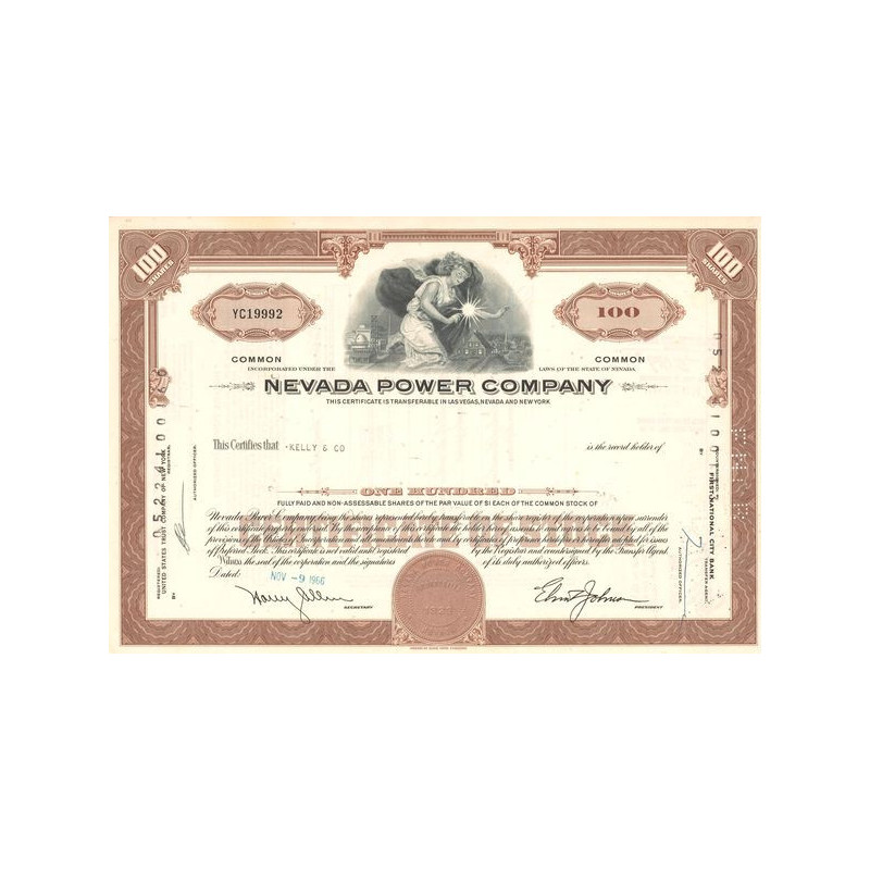 Nevada Power Cy (Marron) (Titre 100 Act 1$)