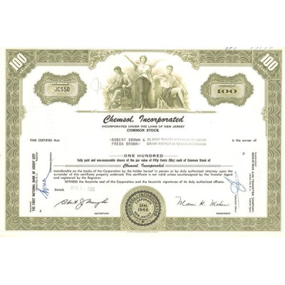 Chemsol Incorporated (Titre 100 Act 50 Cents)
