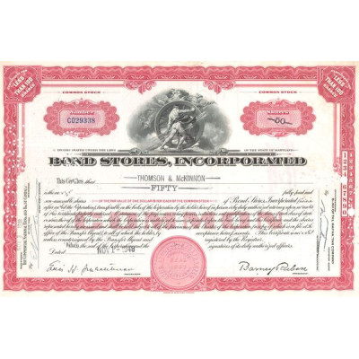Bond Stores Inc (Titre 50 Act 1$)