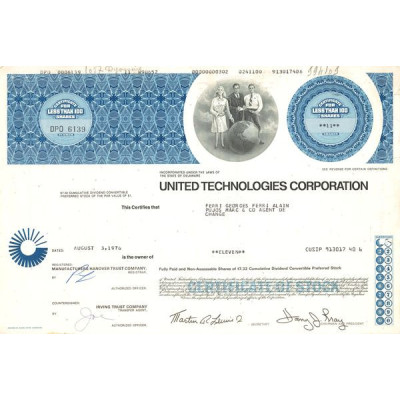 United Technologies Corp (Titre 11 Act 7.32$)