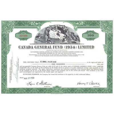 Canada General Fund (1954) Ltd (Titre 100 Act 1$)